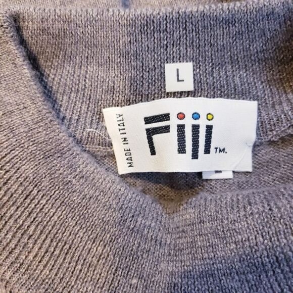 Vintage Gray Mock Neck Lightweight Slouchy Pullover Sweater Women's Size Large - Picture 5 of 7